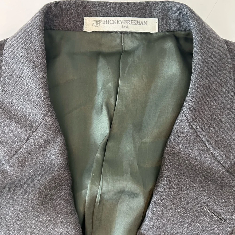 Hickey Freeman for Nordstrom men’s grey 100% wool blazer suit jacket size 43R‎